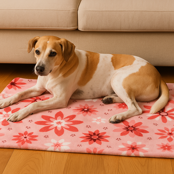 Kuscheldecke - Blüten rosa