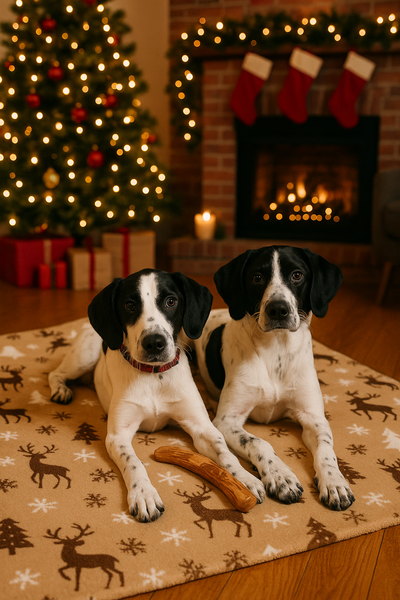 Kuscheldecke - Hirsche & Tannenbäume
