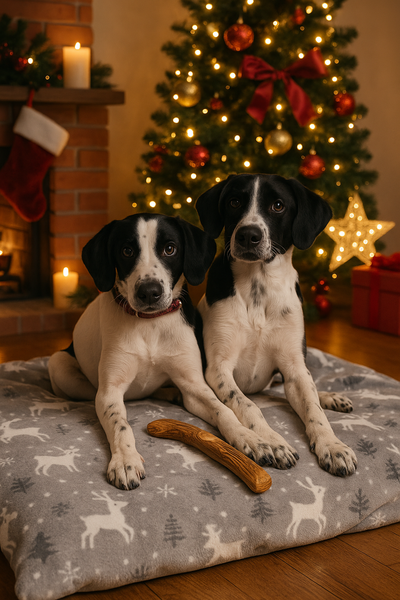 Kuscheldecke - Wintertiere hellgrau