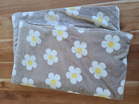 Kuscheldecke - Blumen braun